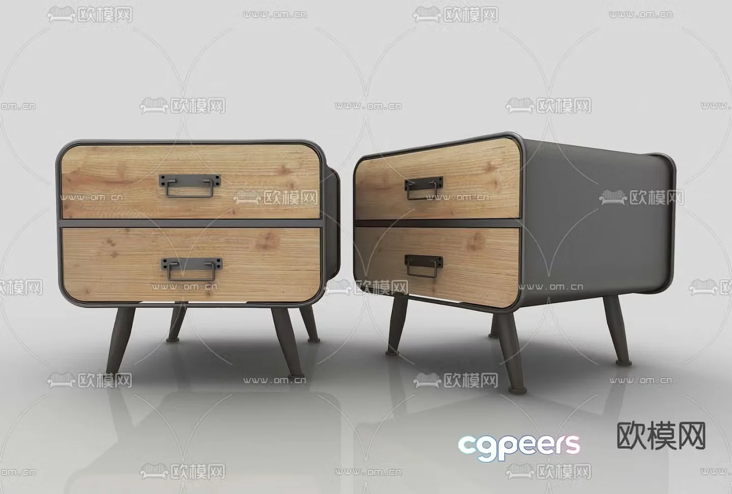 wabi-sabi bedside table 3d model