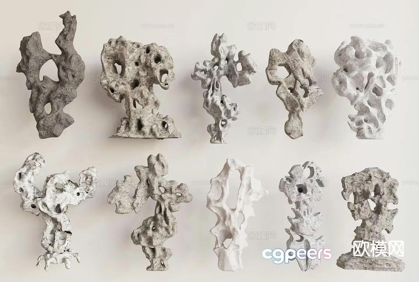 rockery stone taihu stone landscape stone stone 3d model