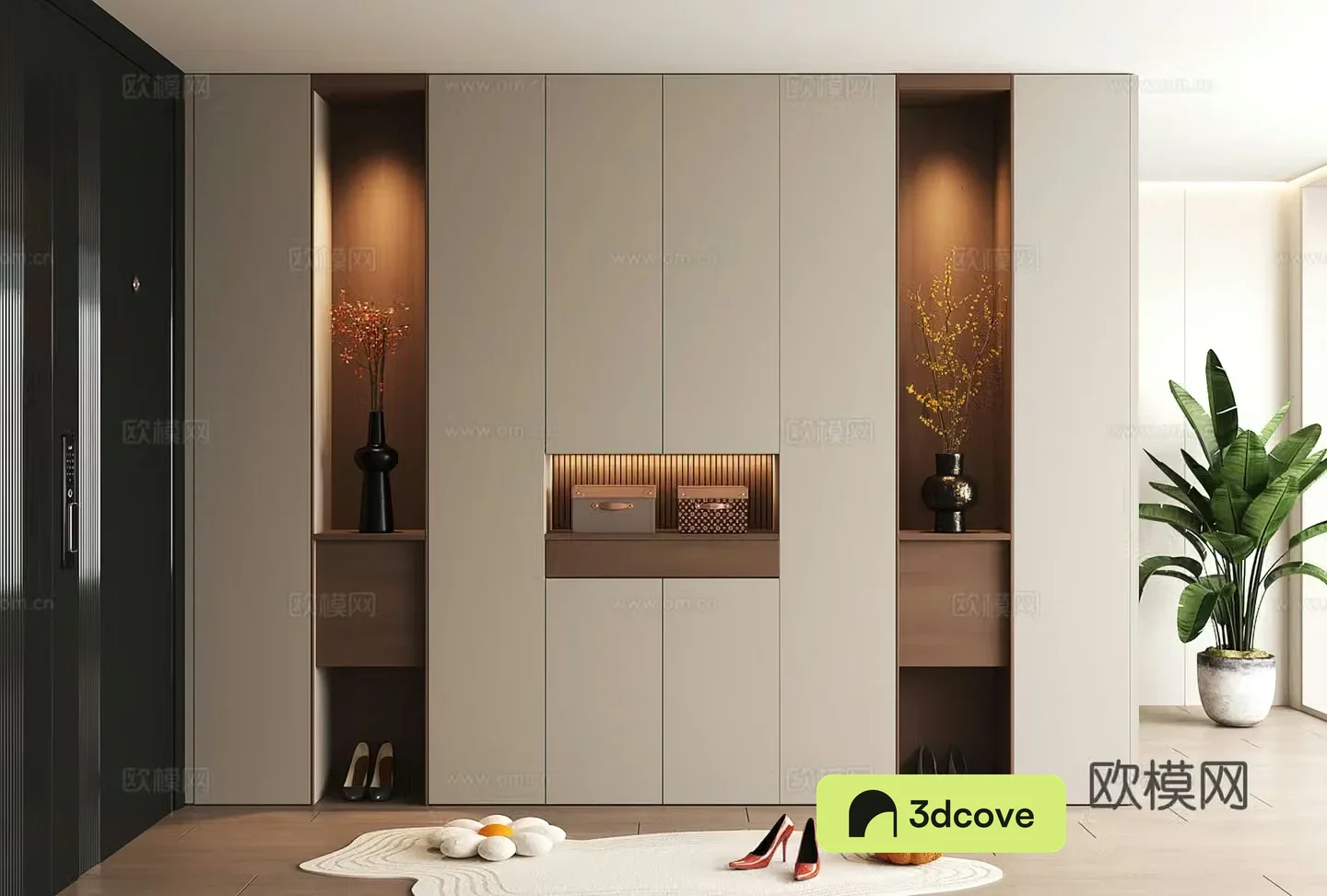 Shoe cabinet design shoe cabinet partition shoe cabinet porch shoe cabinet rendering