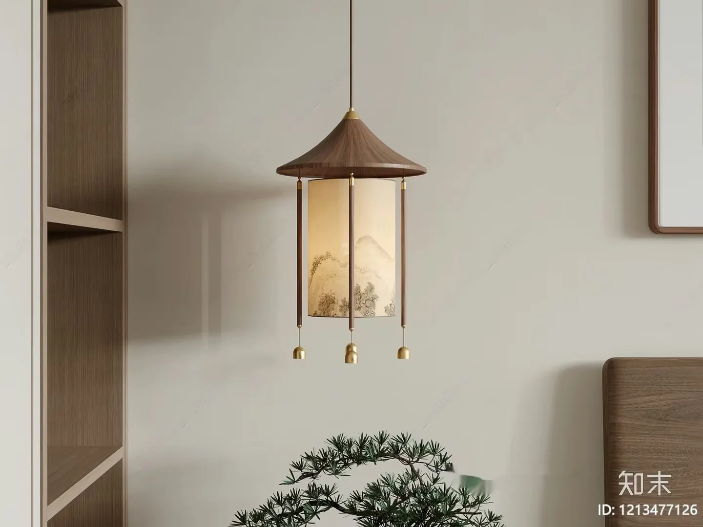 Wooden Light Fixture 3D Model – 5950 – VRAY Render