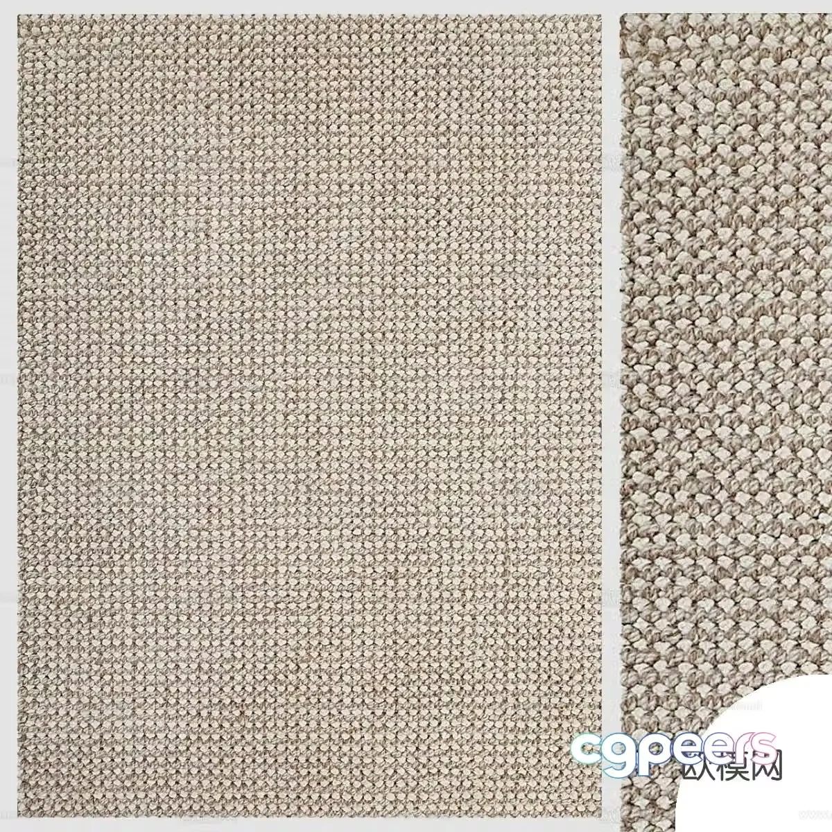 Carpet square rug 3d model