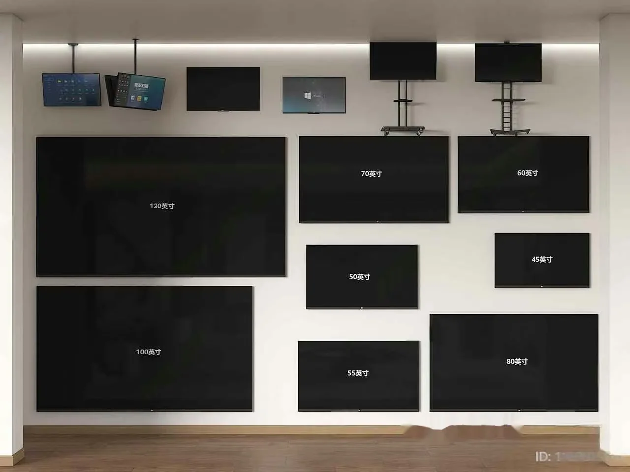 Modern Tv Wall 3D Model – 22343 – VRAY Render
