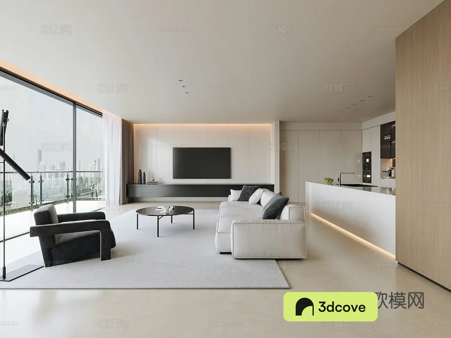 Modern minimalist living room
