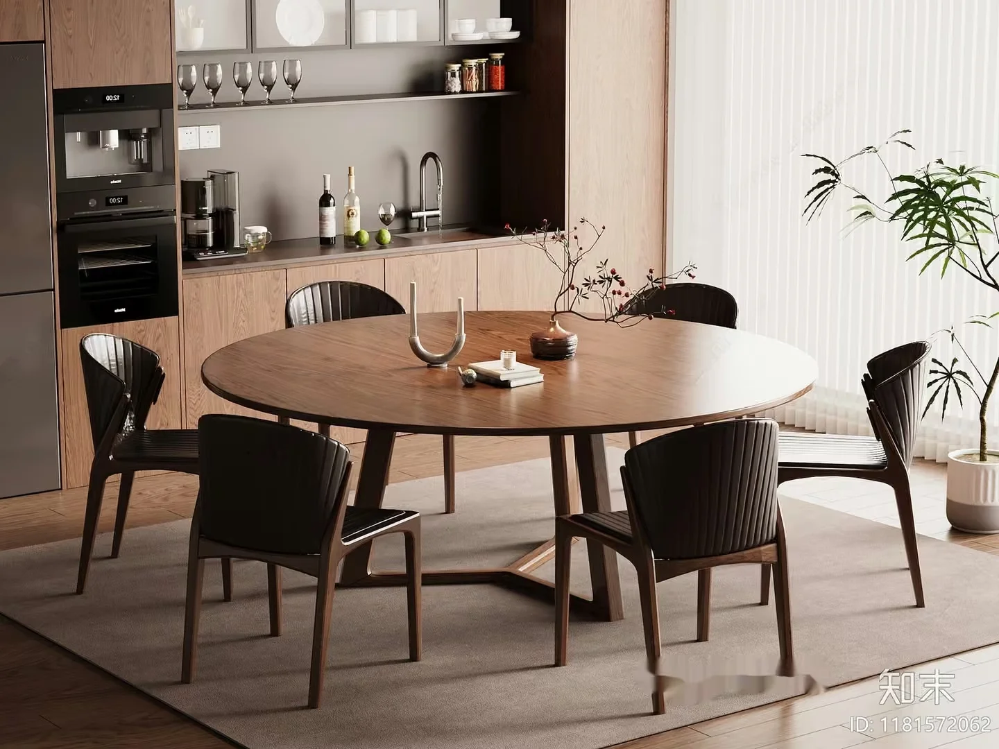 Modern Dining Room 3D Model – 9488 – VRAY Render