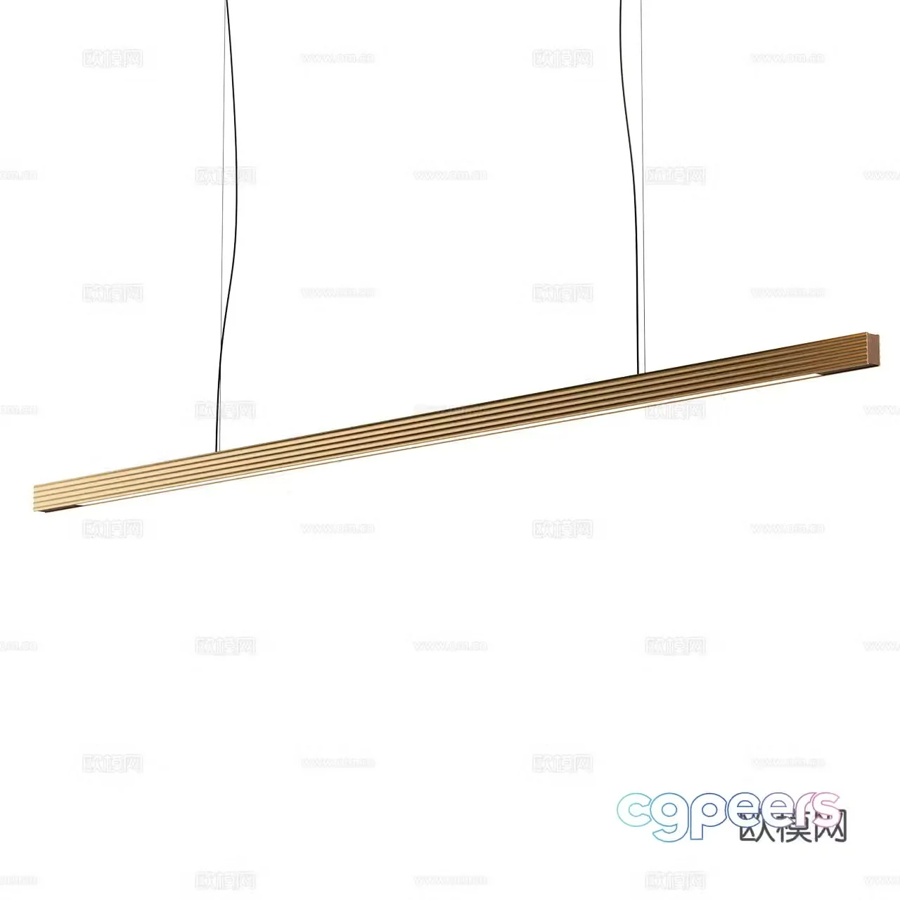 Rakumba Minimalist Chandelier Long Strip Chandelier Metal Chandelier Office Chandelier 3D Model