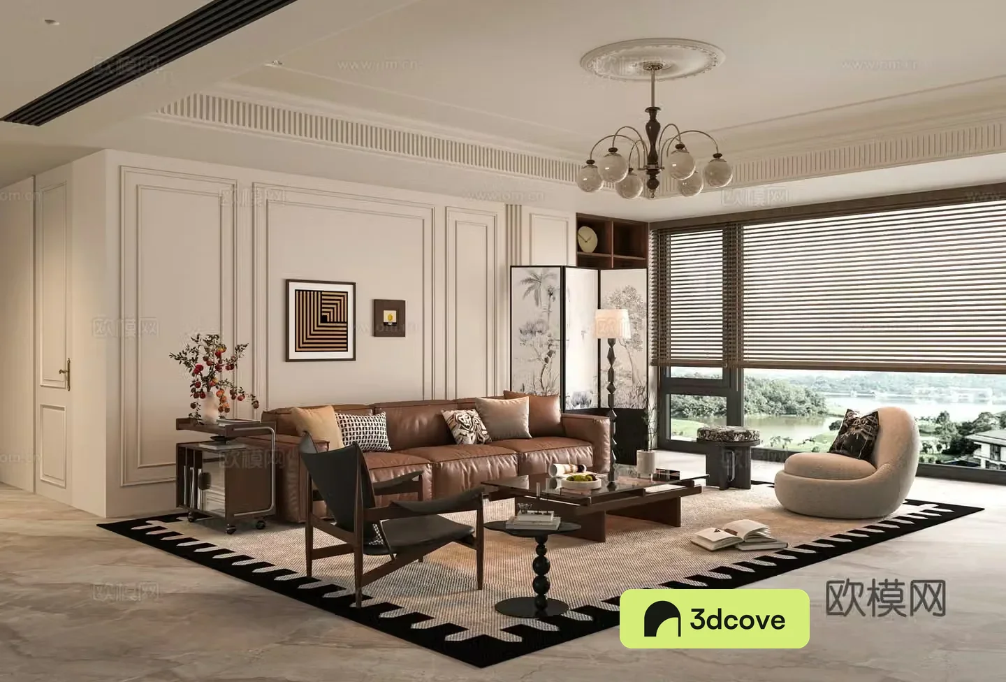 French living room sofa combination