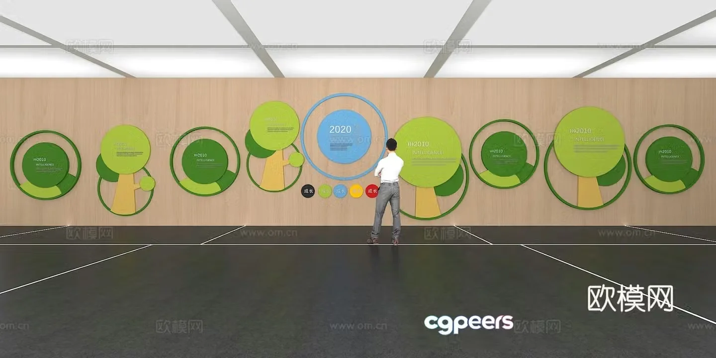 Cultural wall Children’s cultural wall Display wall Classroom Exhibition hall Campus culture Corridor 3D model