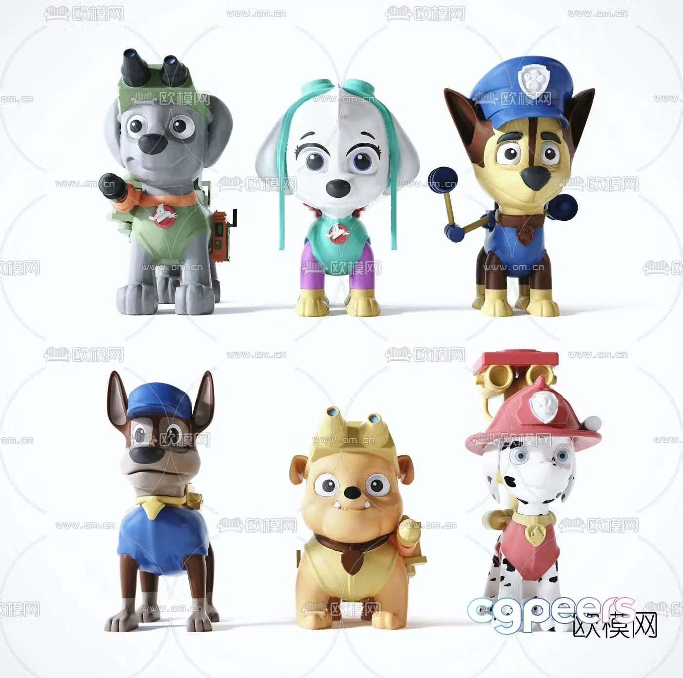 Modern Paw Patrol children’s doll 3d model