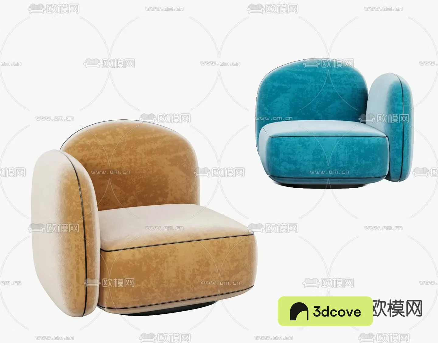 BAXTER fabric leisure sofa