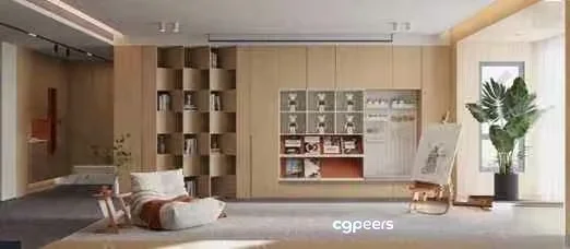 Modern Living Room 3D Model – 14798 – VRAY Render