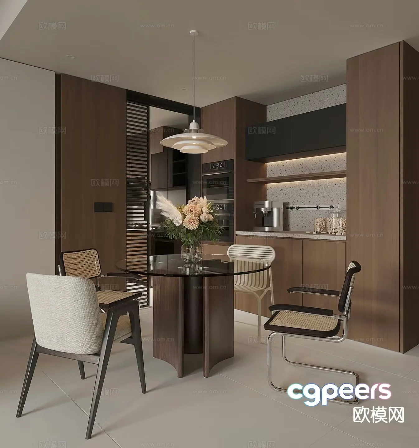Modern restaurant 3d model