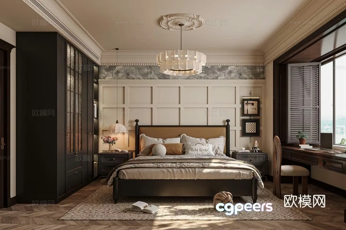 Medieval style bedroom second bedroom 3D model