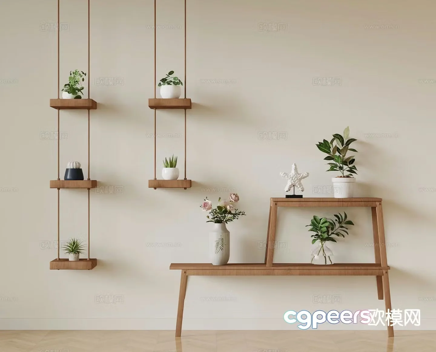 Modern flower stand flower 3d model