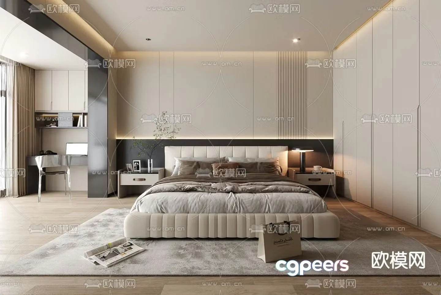 Modern bedroom Master bedroom Master room 3d model