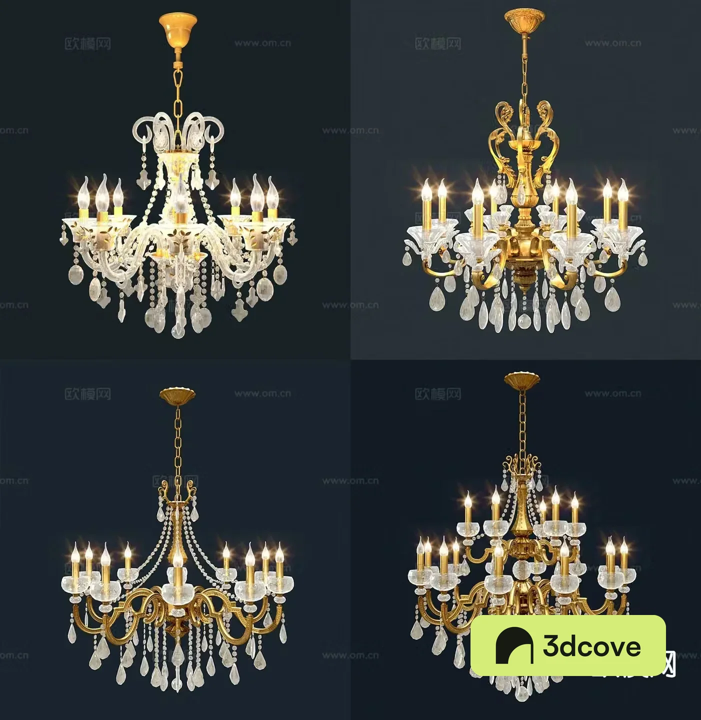 European crystal chandelier candlestick chandelier