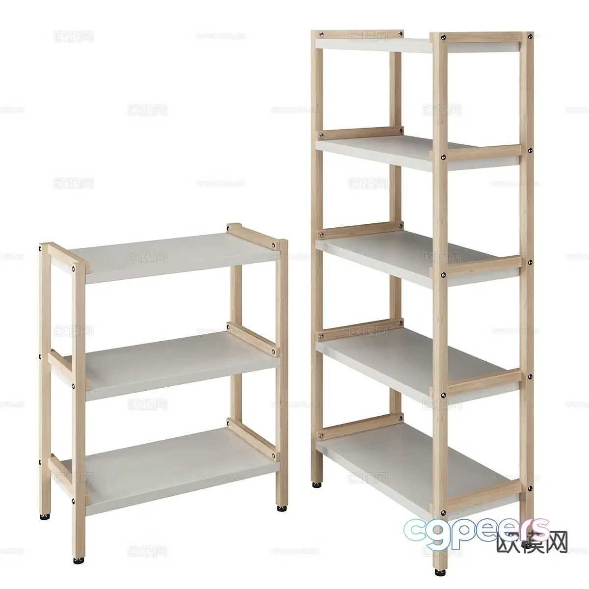 Modern decorative rack storage rack 3d model