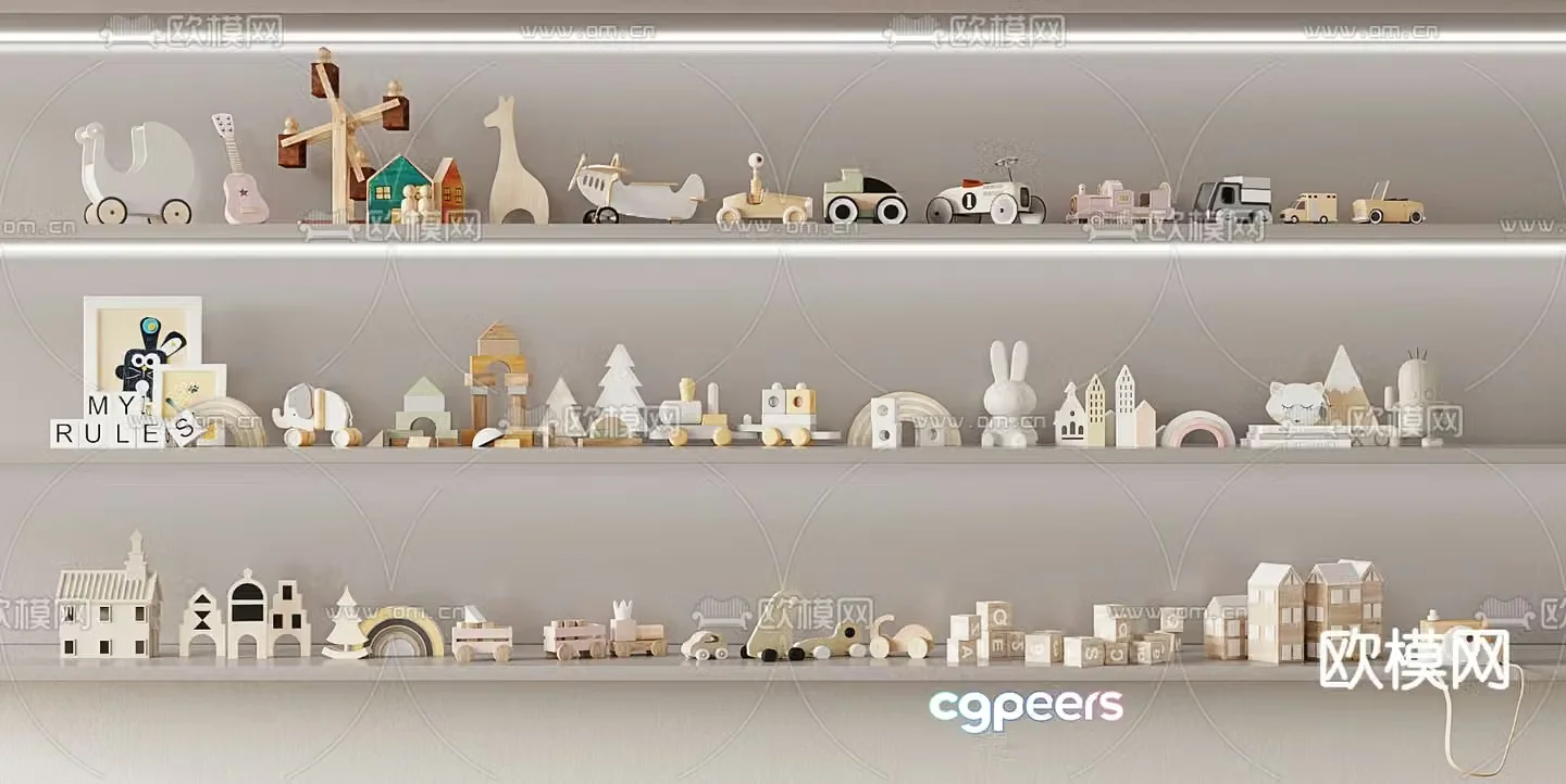 Children’s ornaments toys building blocks 3d model