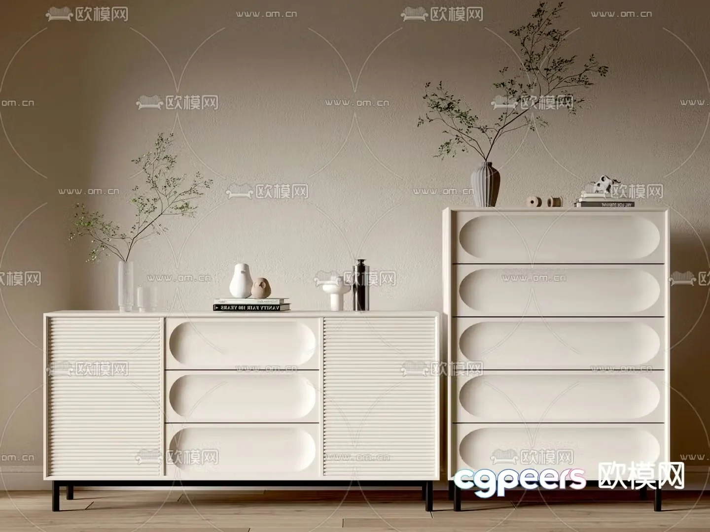 Entrance cabinet decorative cabinet 3d model