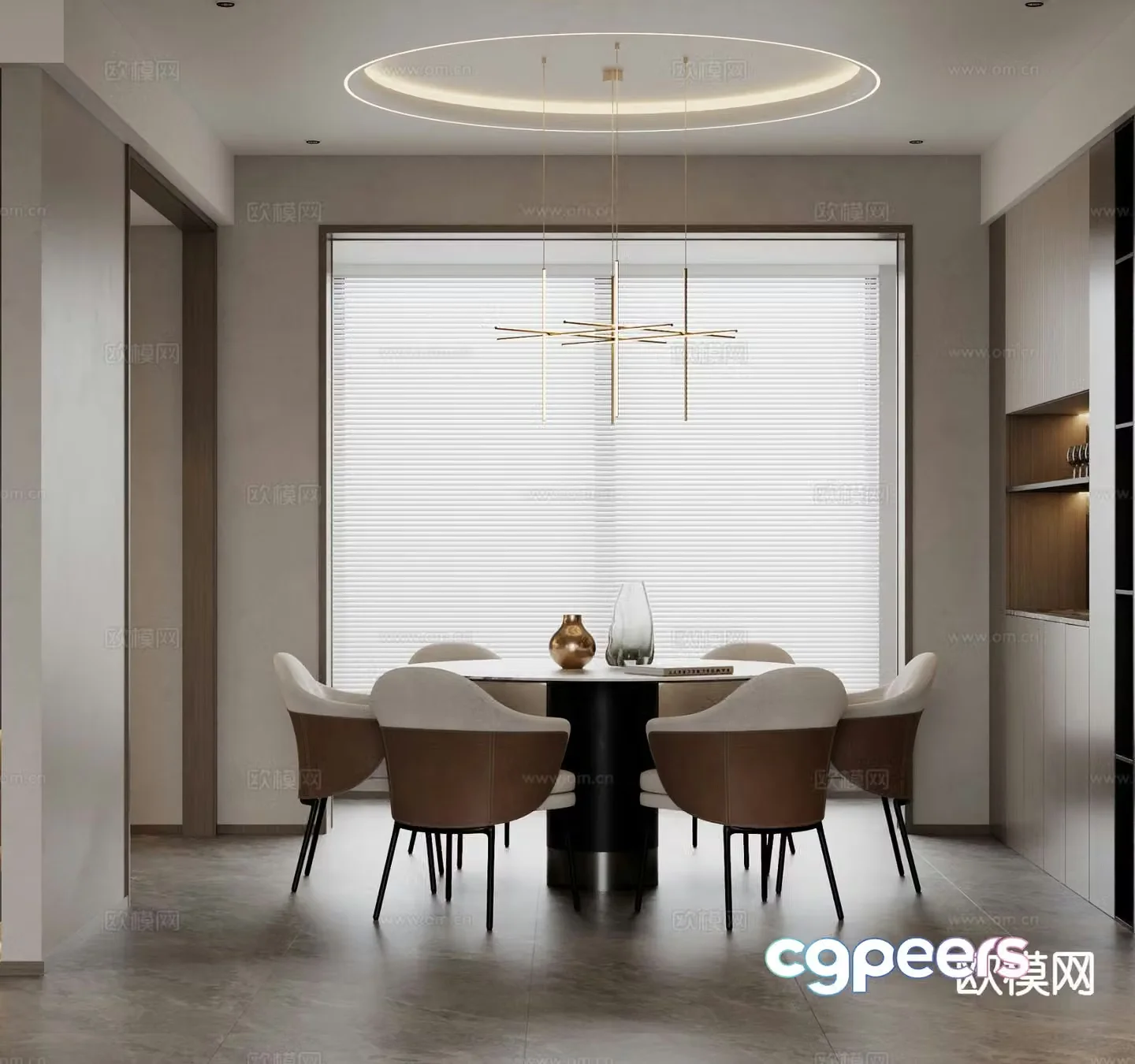 Modern restaurant 3d model
