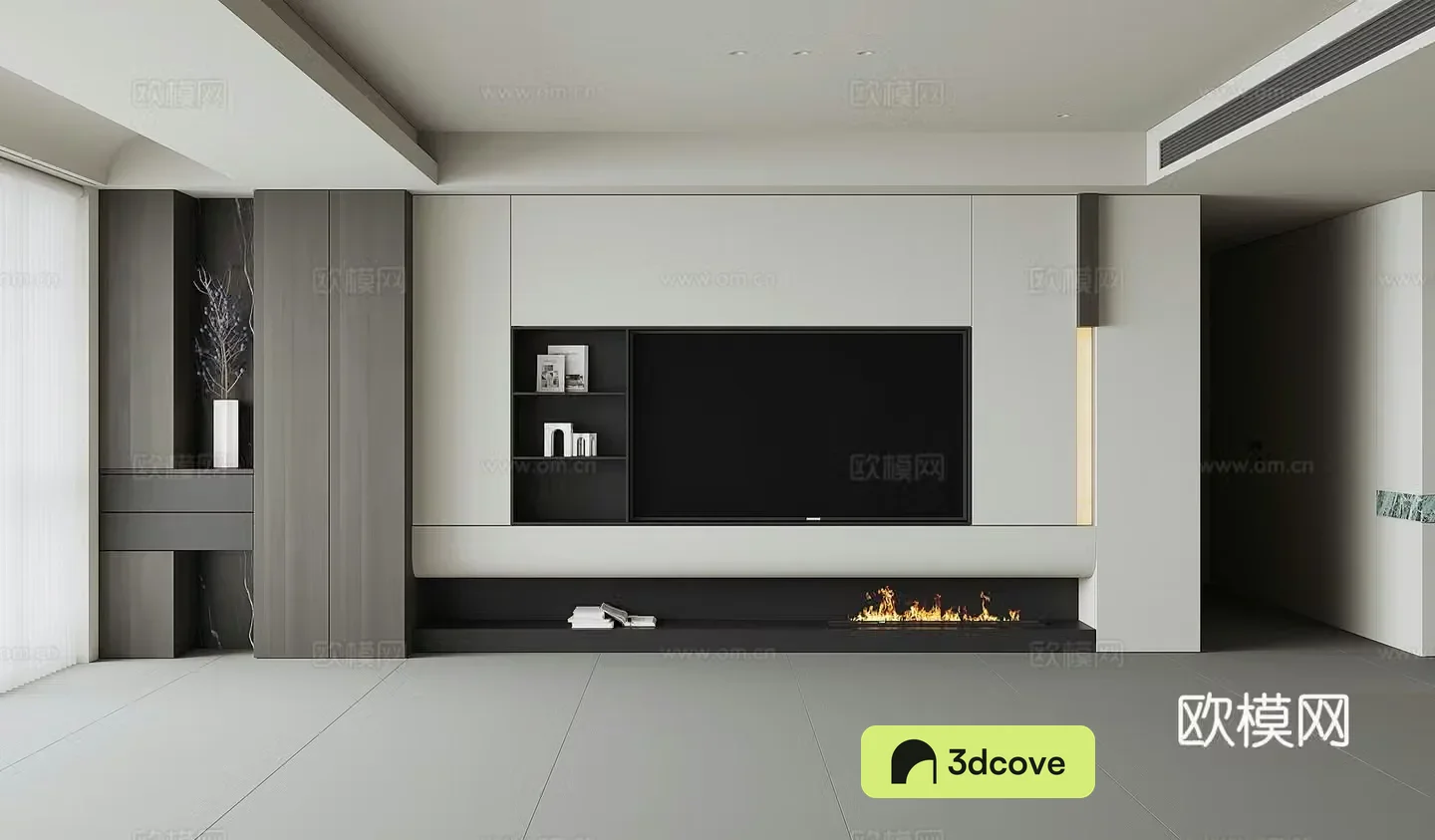 Modern TV background wall