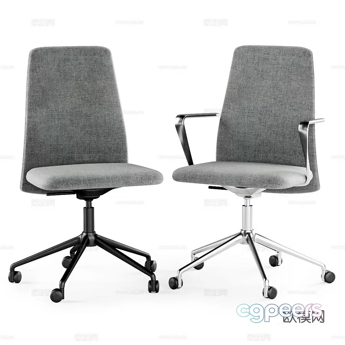 Modern Italian fabric office chair 3d model