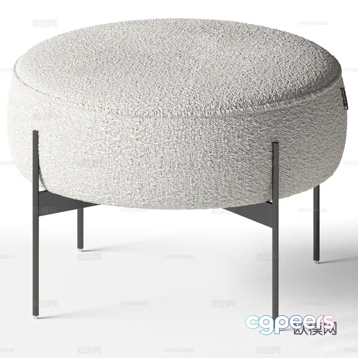 Modern Kardiel Footstool 3D Model