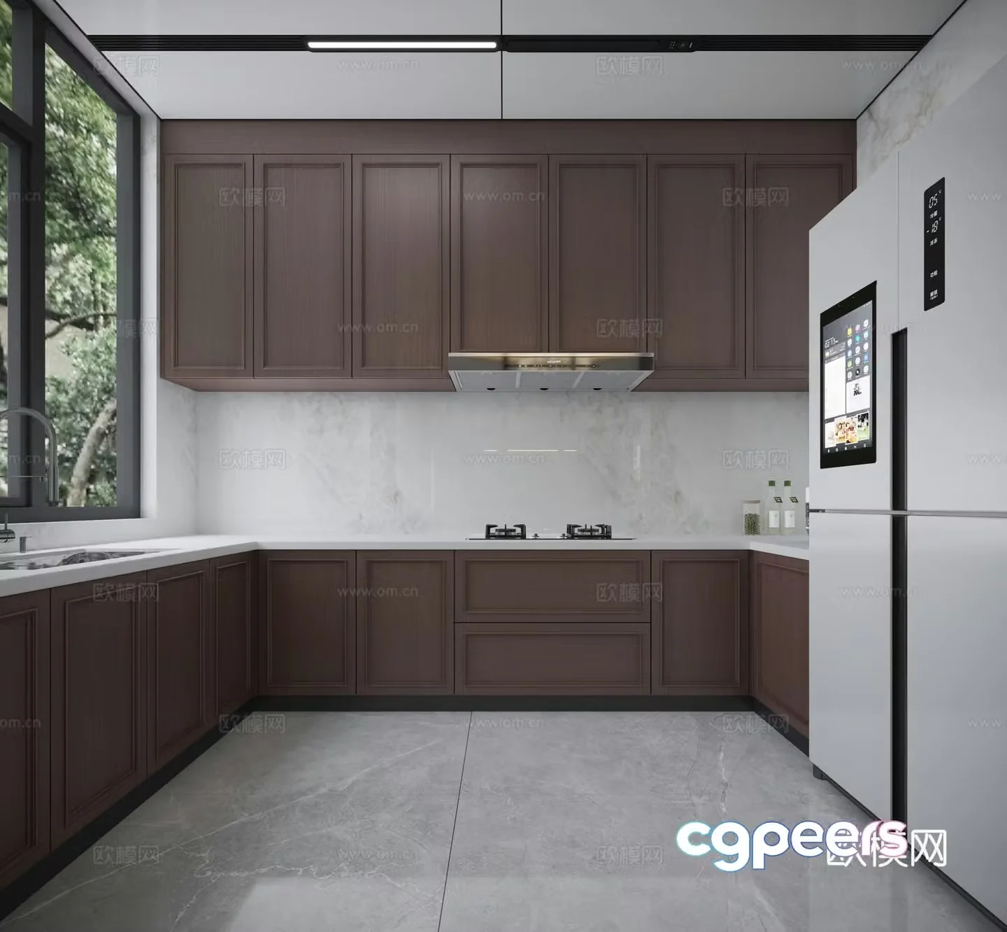 New Chinese style kitchen kitchen appliances 3D model
