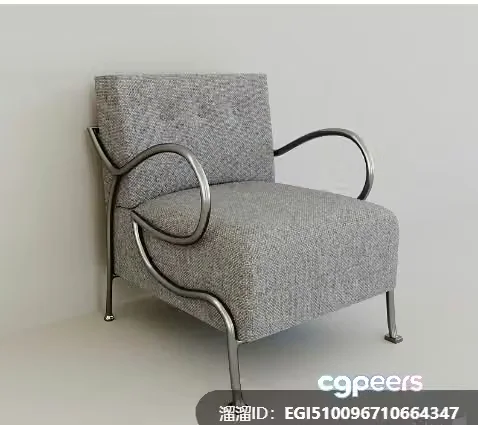 Metal Armchair 3D Model – 1431 – VRAY Render