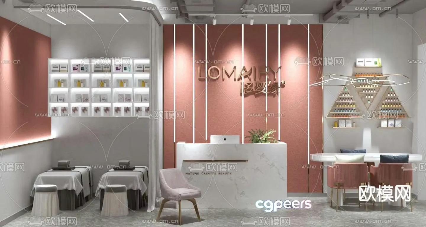 Beauty salon nail salon 3d model