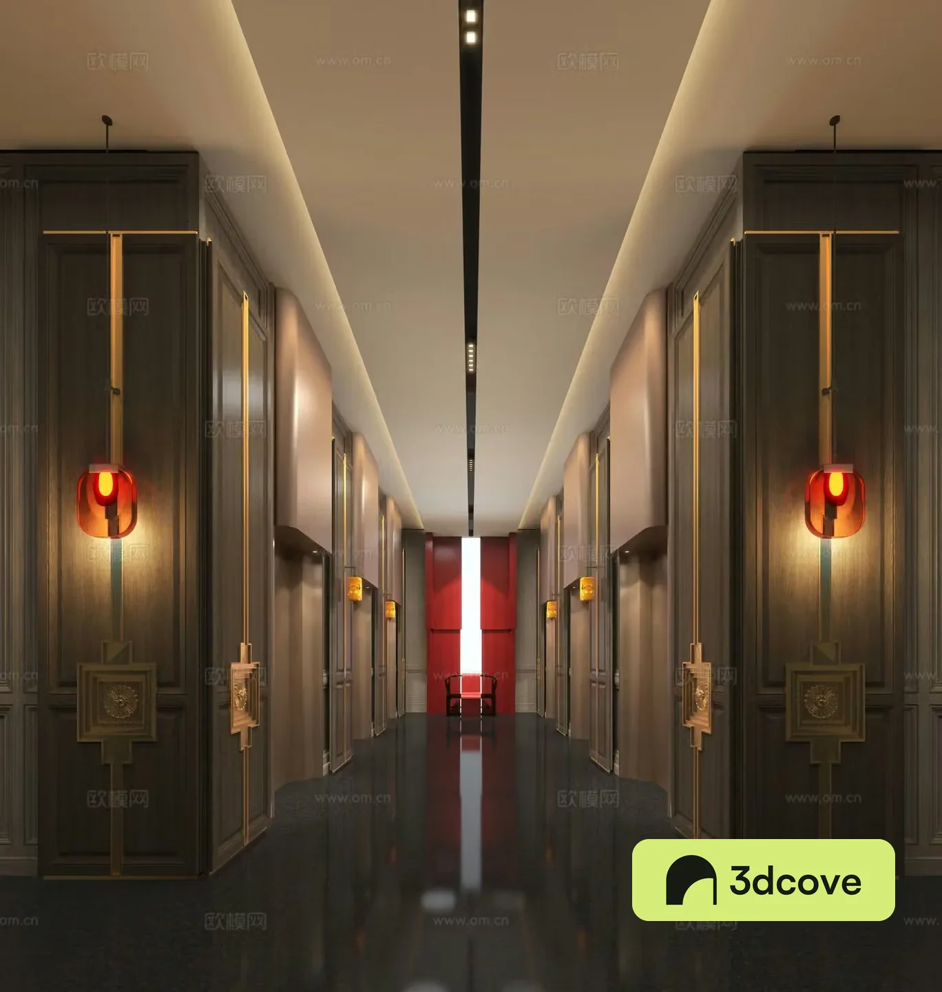 New Chinese hotel elevator hall Club elevator hall Elevator