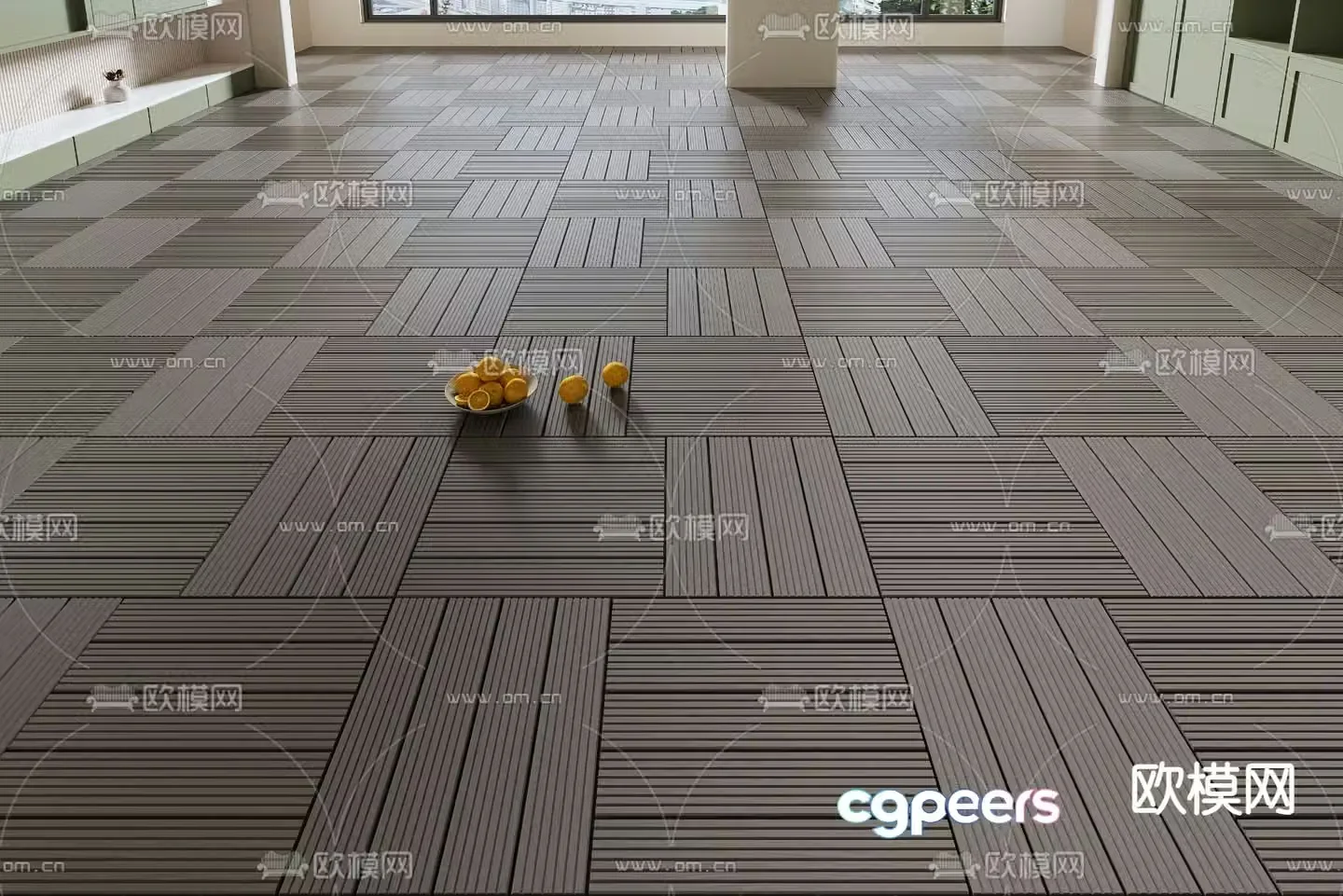 Outdoor flooring plastic wood anticorrosion wood 3d model