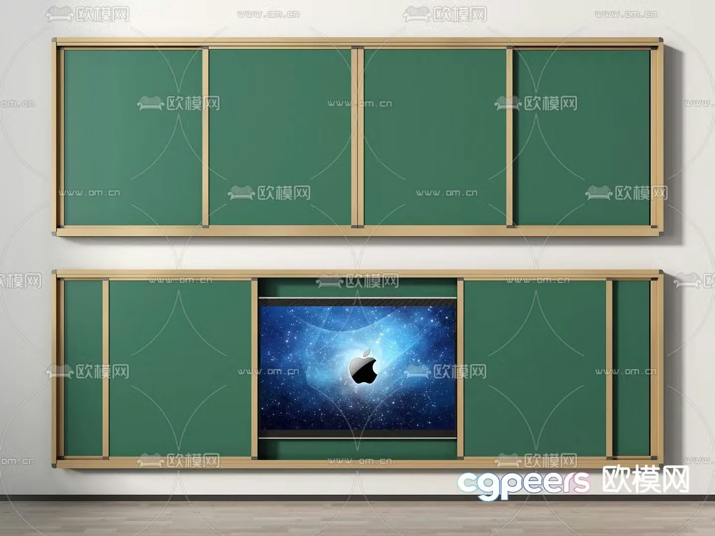 Multimedia blackboard teaching blackboard 3d model