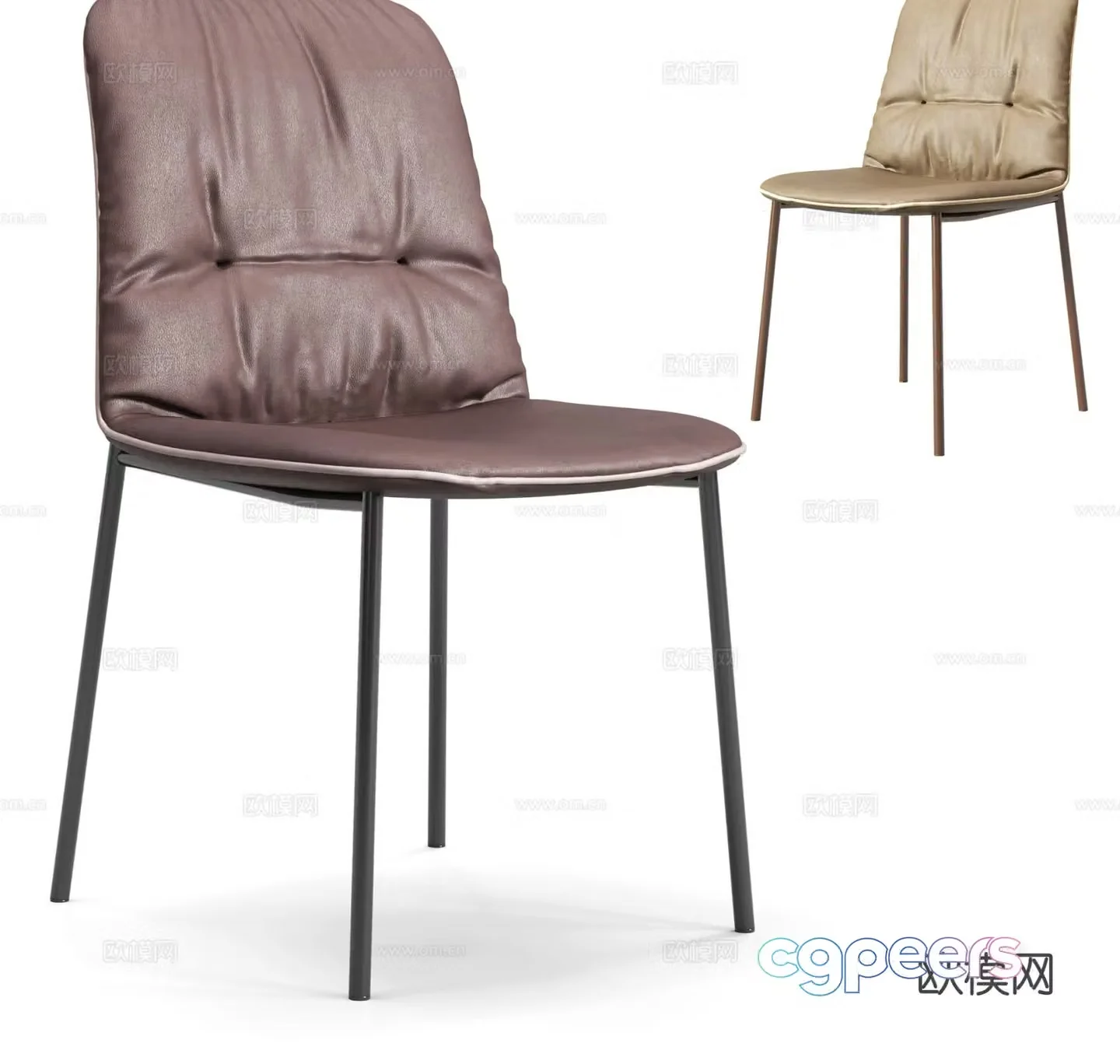 Diotti modern chair dining chair 3d model