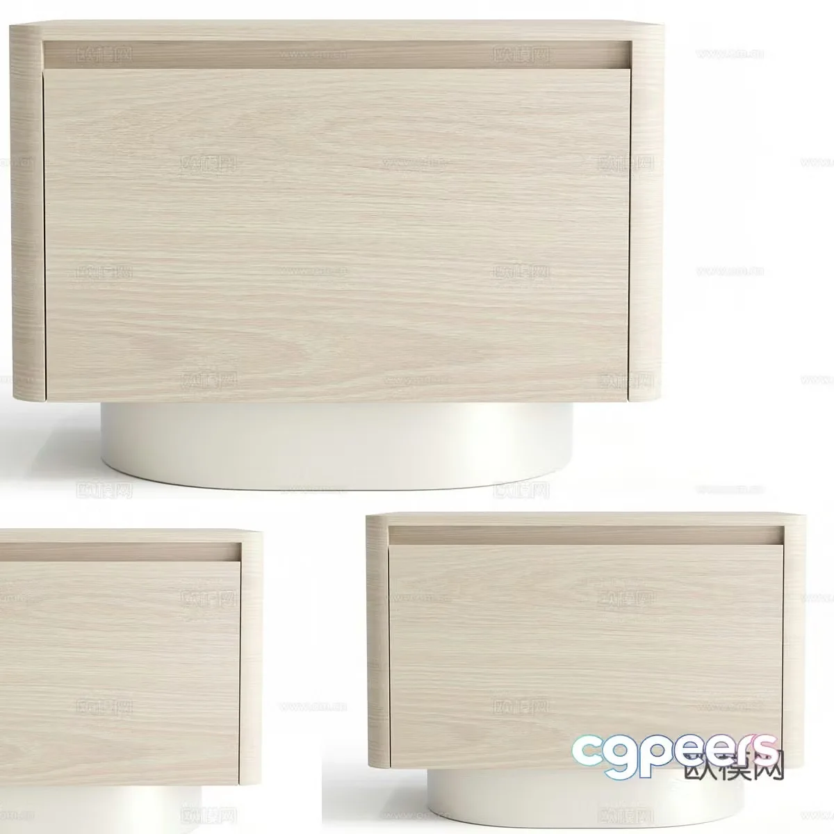 Nordic simple bedside table bedside table simple bedside table low cabinet decorative cabinet 3d model
