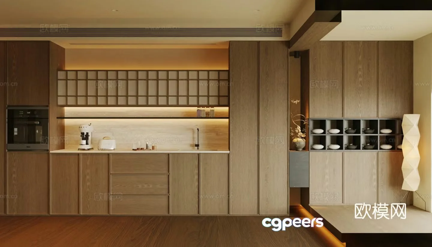 New Chinese sideboard dining cabinet 3D model