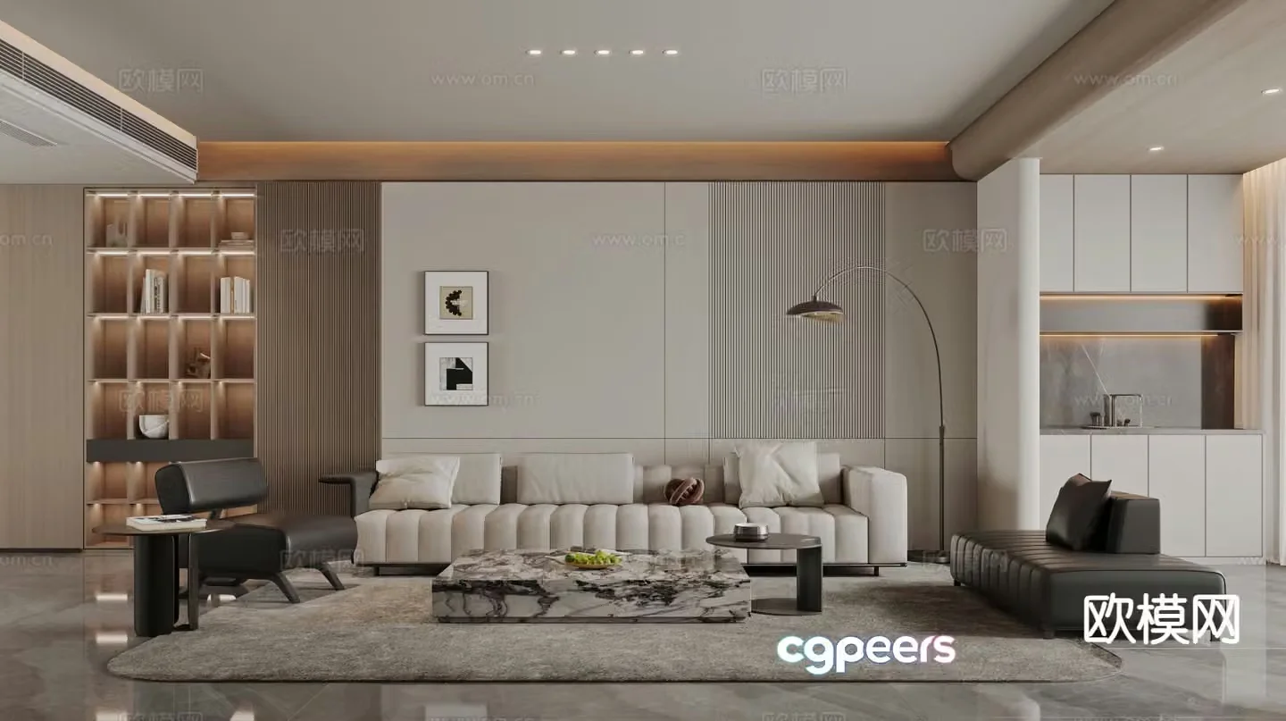 Modern living room 3d model