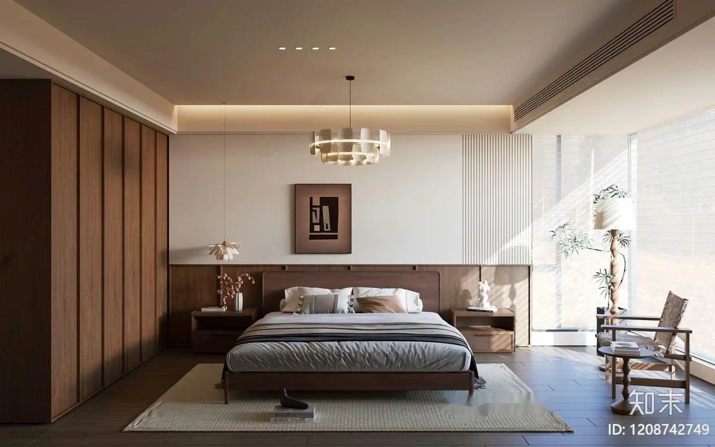 Cozy Bedroom 3D Model – 4422 – VRAY Render