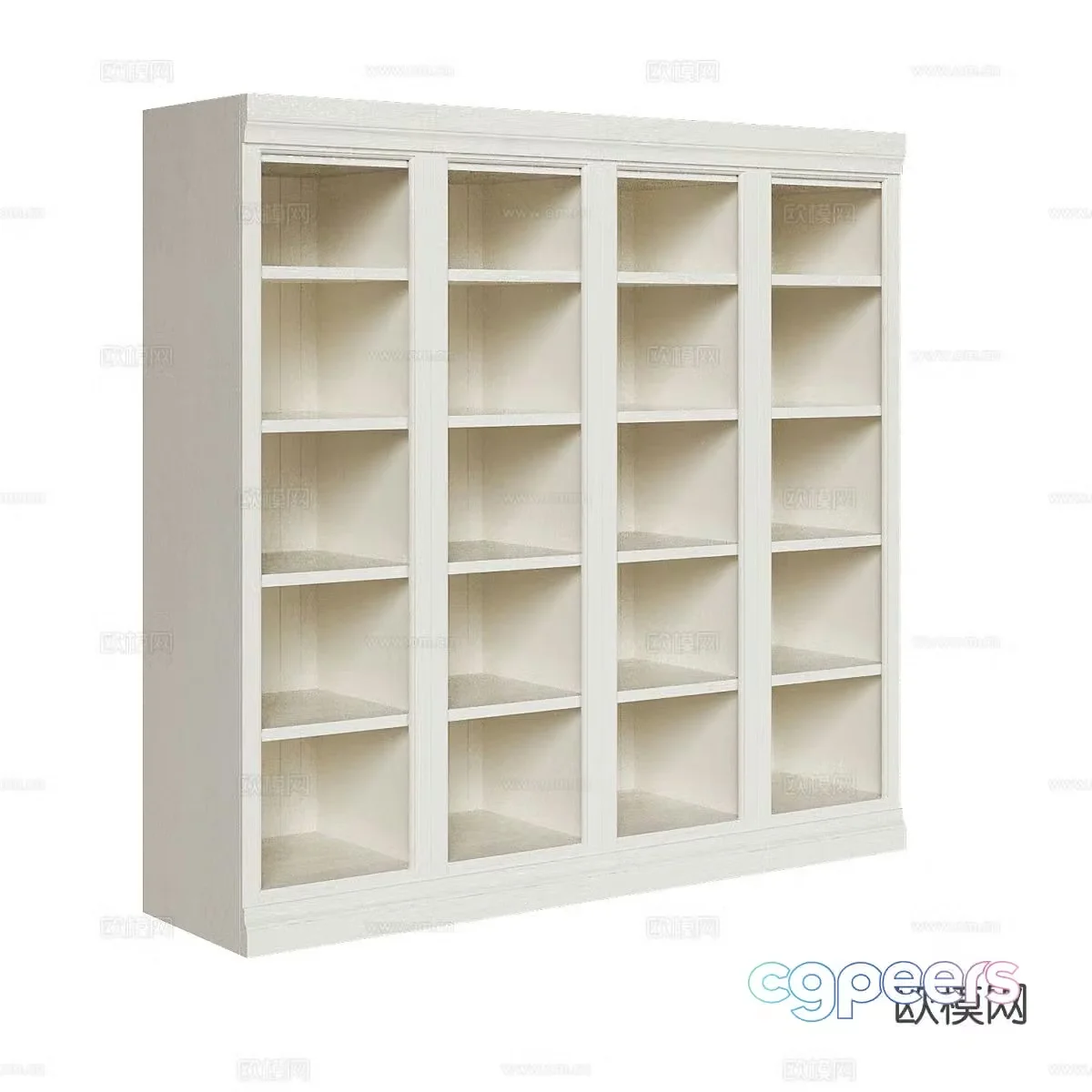 Modern bookcase 3d model