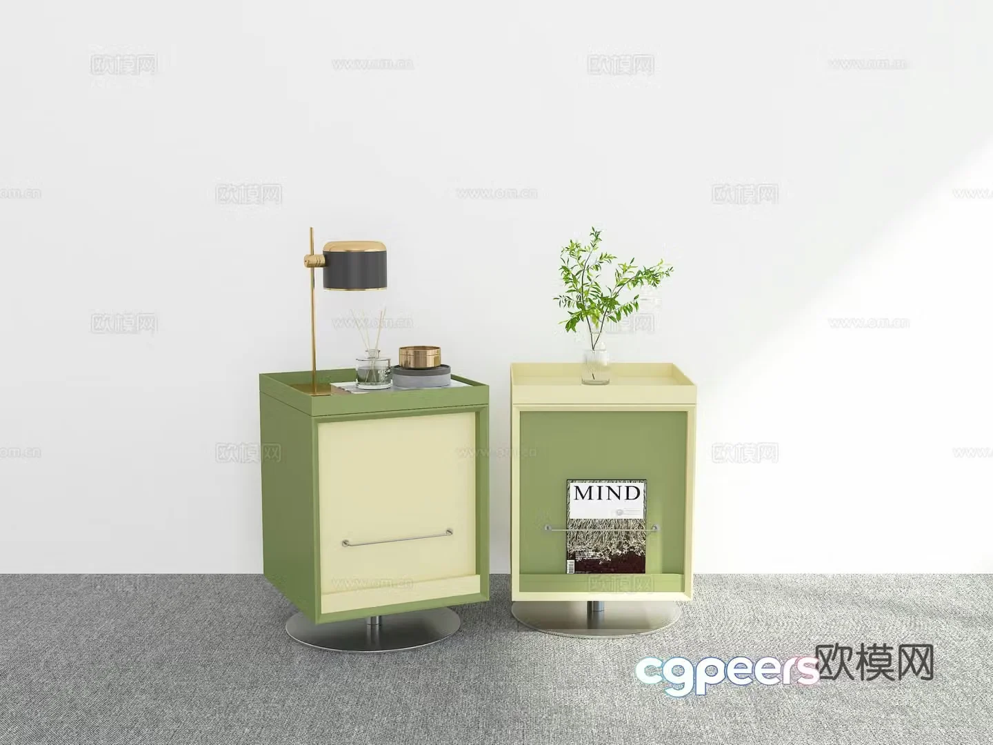 Modern night table 3d model
