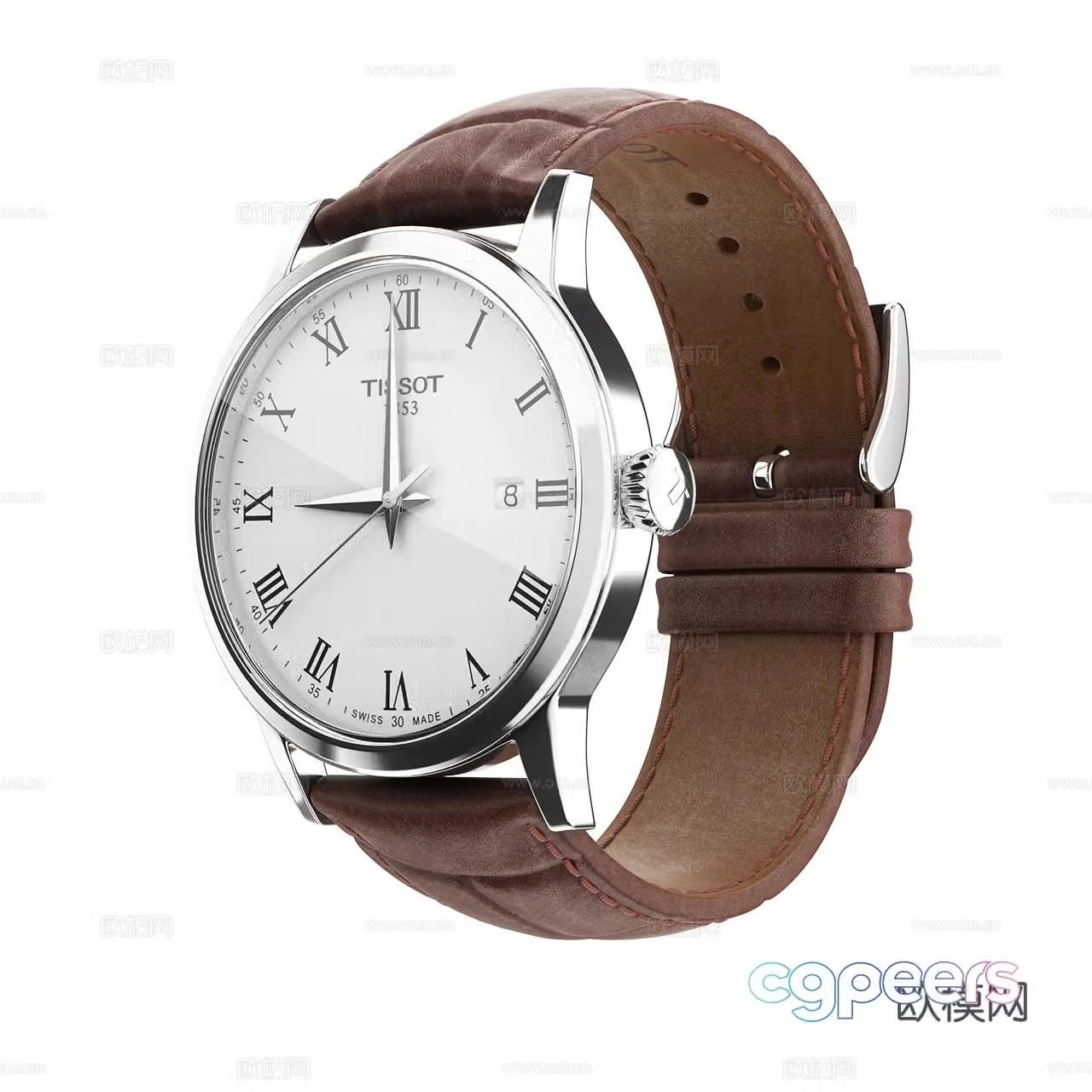 Tissot modern watch metal watch classic watch 3d model