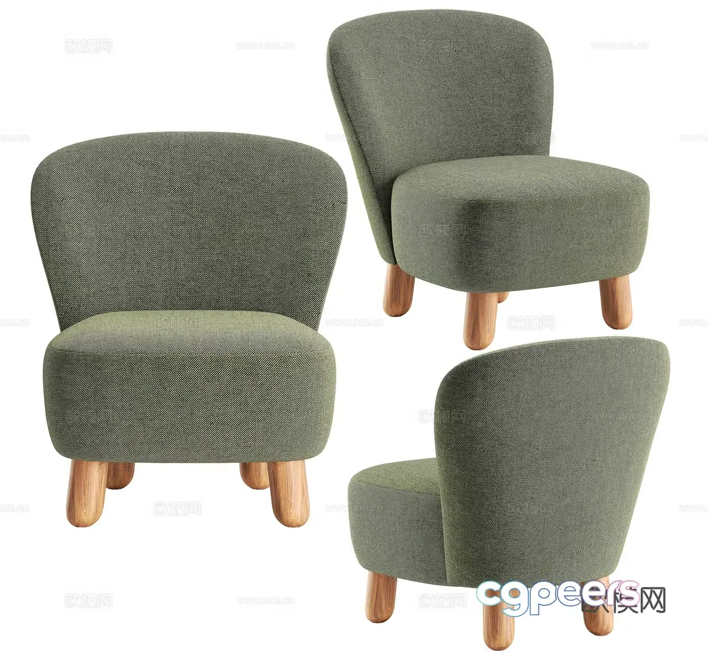 Modern single sofa 3d model