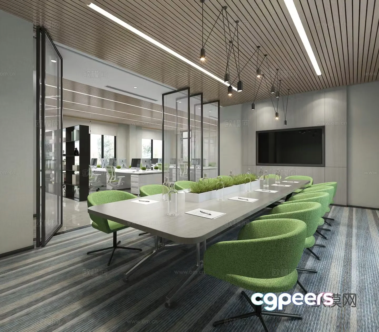Modern conference room 3d model