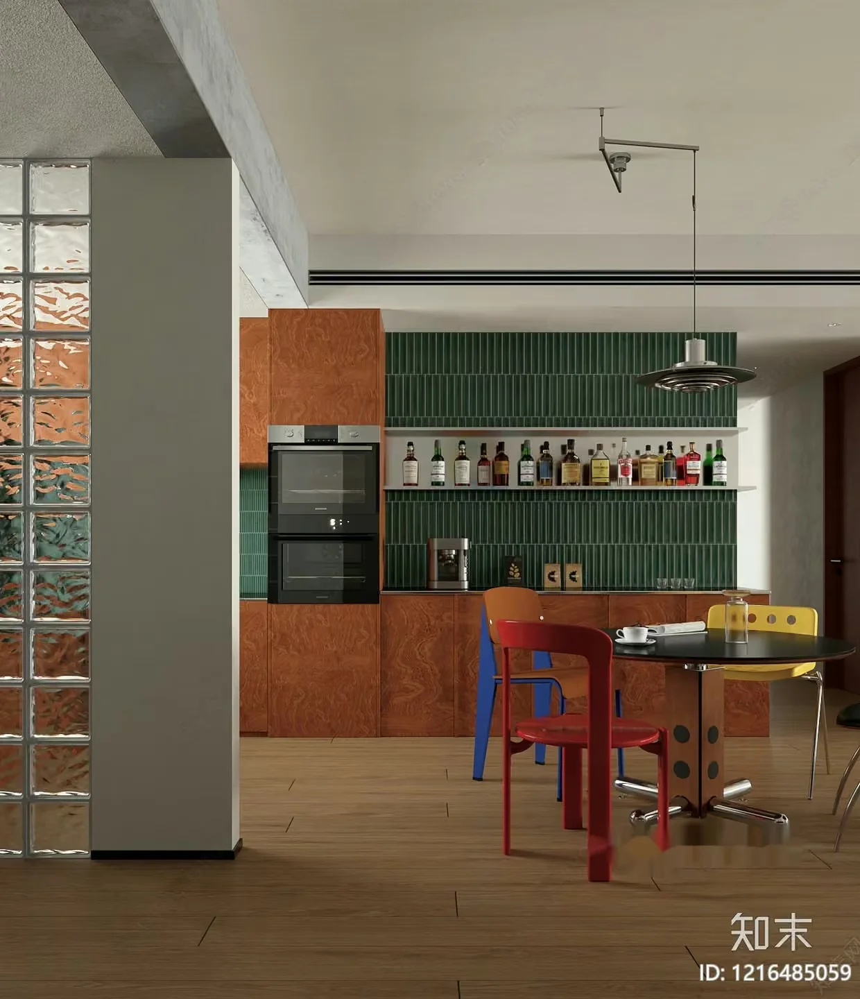 Modern Kitchen Space 3D Model – 14847 – VRAY Render