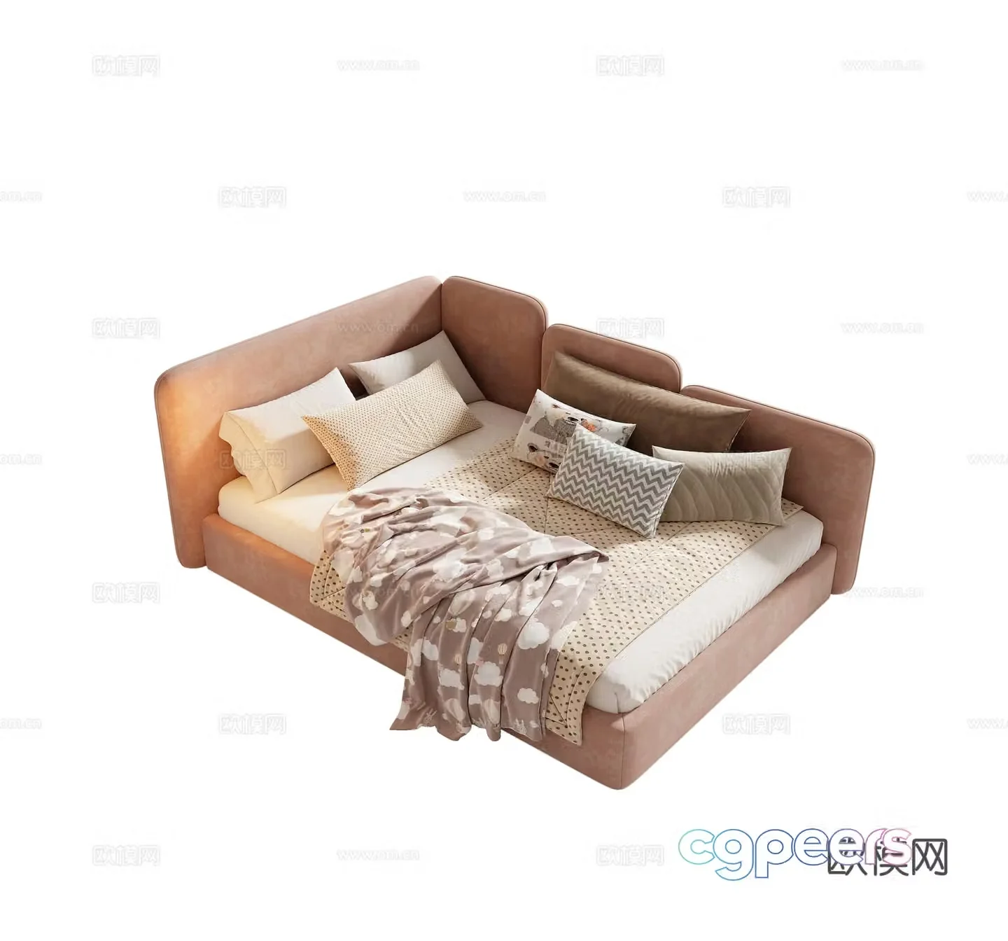 Modern children’s bed 3d model