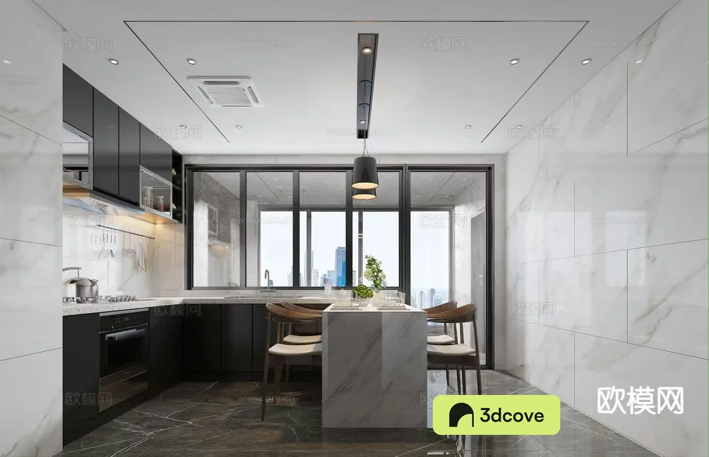 Modern kitchen island kitchen
