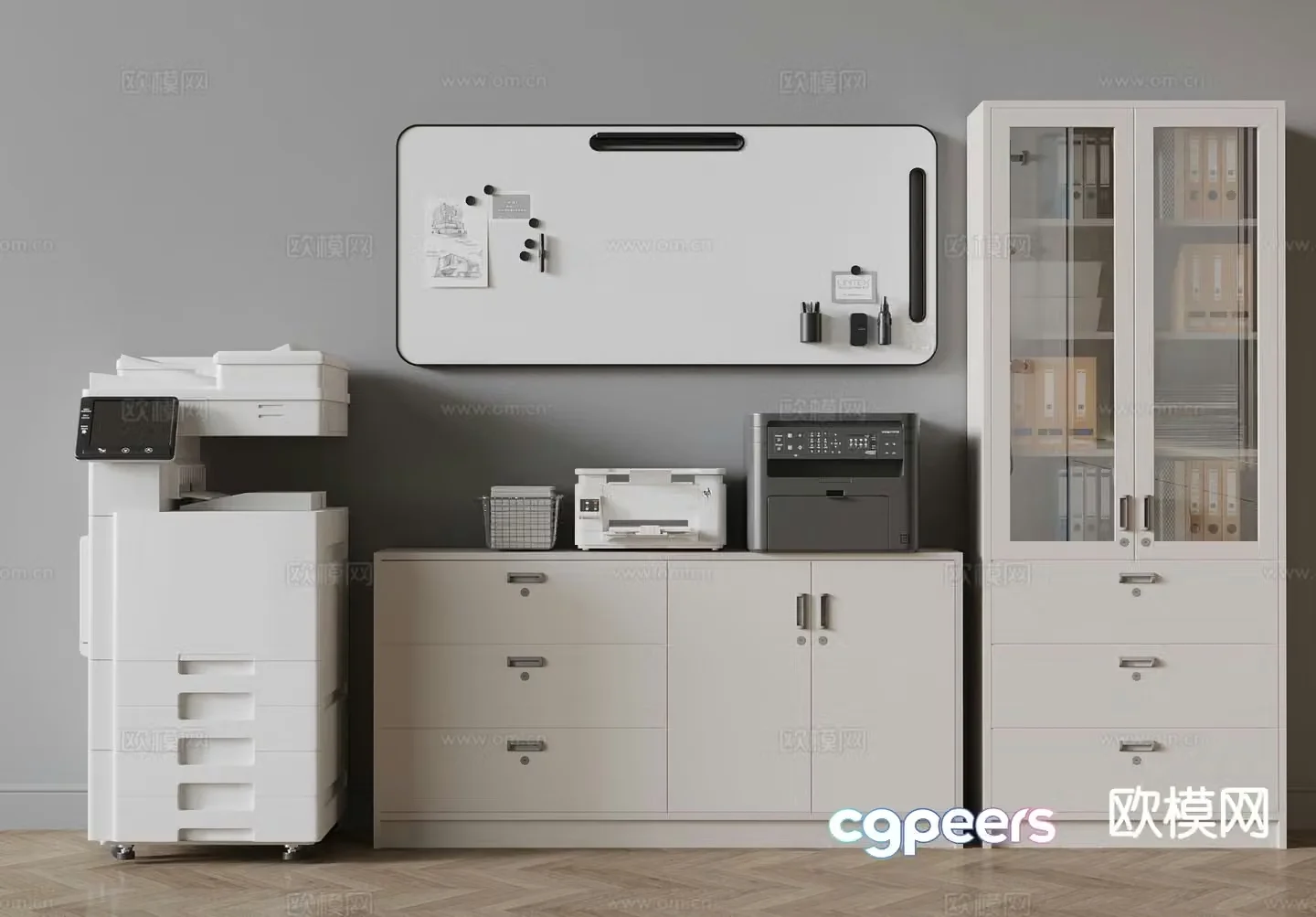 Printer file cabinet file cabinet 3d model