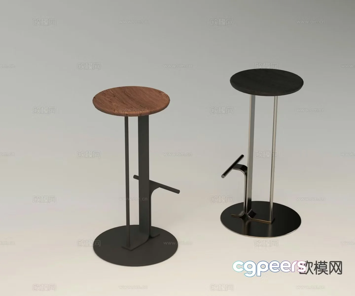 Modern bar stool bar stool high stool high chair 3d model
