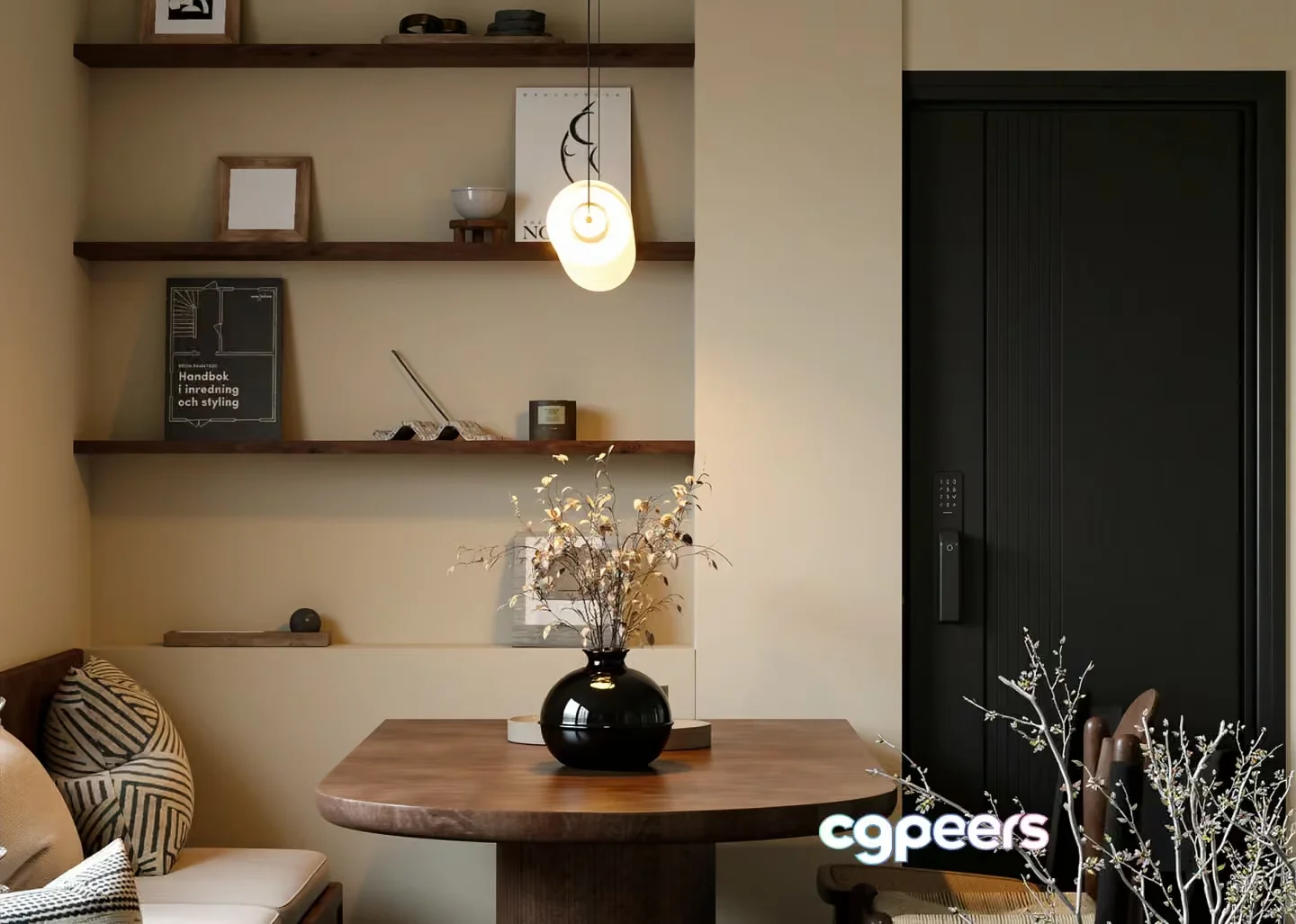 A Modern Living Room 3D Model – 6606 – VRAY Render