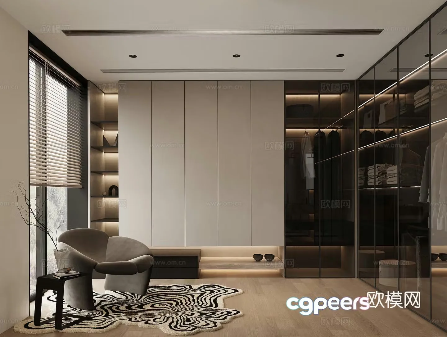 Modern cloakroom 3d model