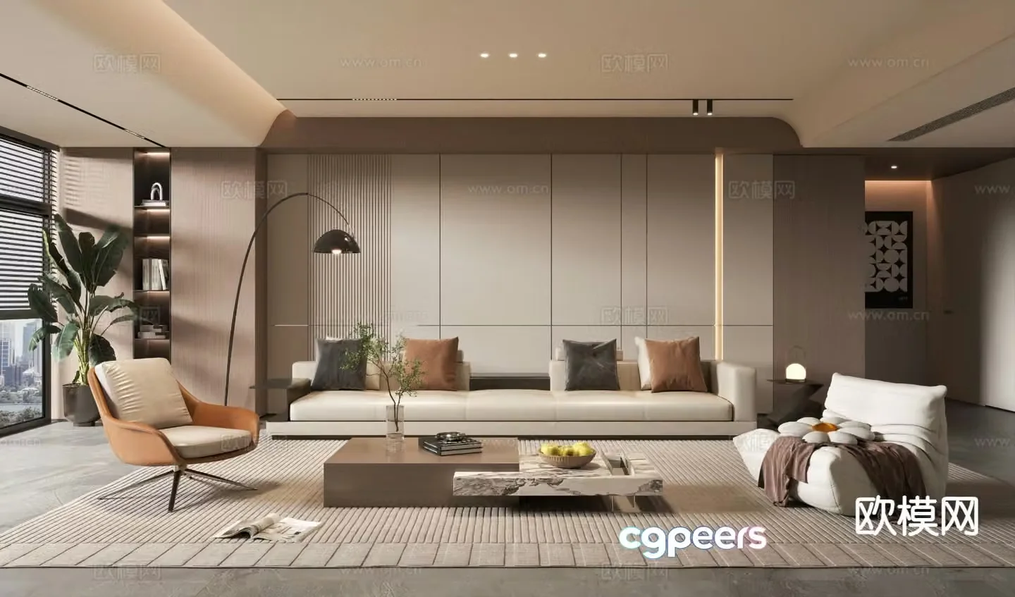 Modern living room 3d model